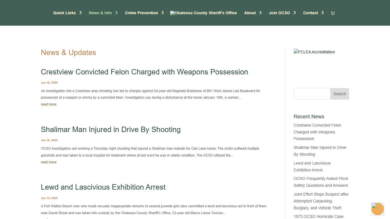 News & Updates Okaloosa County Sheriff's Office